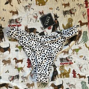 Zaful Black and White Polka Dot Bikini Bottom